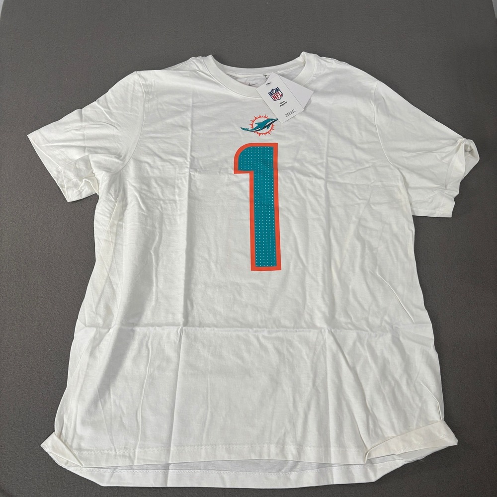 Nike Miami Dolphins Tua Tagovailoa Shirt Mens Size XXL White NFL Tee 1